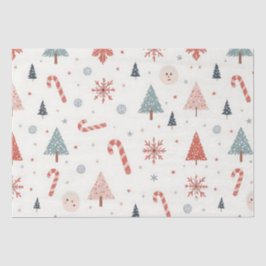 Kawaii Snowflakes-patroon Tissuepapier