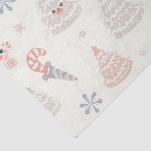 Kawaii Snowflakes-patroon Tissuepapier (Detail)