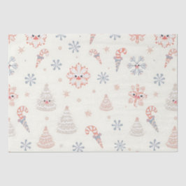Kawaii Snowflakes-patroon Tissuepapier
