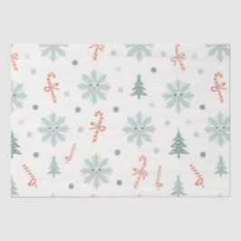 Kawaii Snowflakes-patroon Tissuepapier
