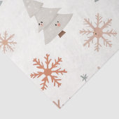 Kawaii Snowflakes-patroon Tissuepapier (Detail)