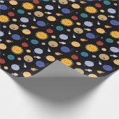 Kawaii Solar System Cadeaupapier (Hoek)