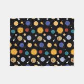 Kawaii Solar System Fleece Deken (Voorkant (Horizontaal))