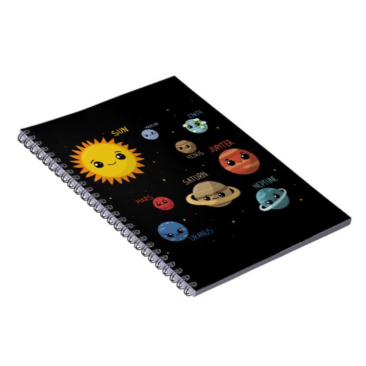 Kawaii Solar System Notitieboek (Rechterzijde)