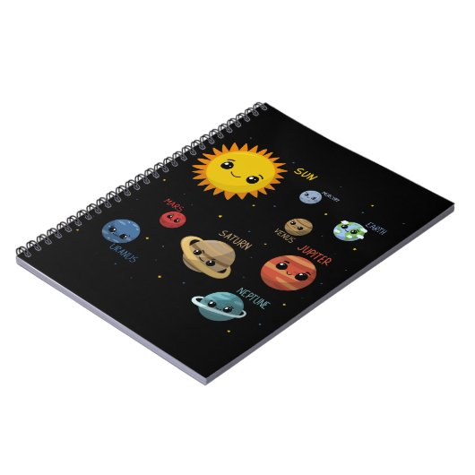 Kawaii Solar System Notitieboek (Linkerzijde)