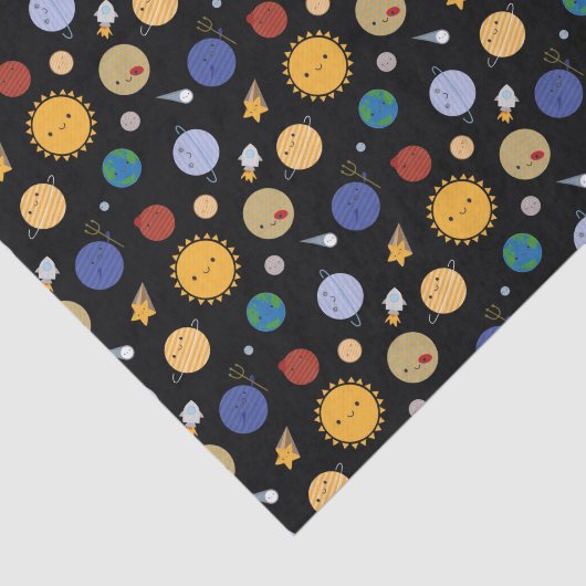 Kawaii Solar System Tissuepapier (Detail)