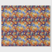 Kawaii Space Bunnies & Donuts Galactic Pattern Cadeaupapier (Vlak)