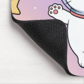 Kawaii Space Cat Astronaut Mouse Pad Muismat (Hoek)