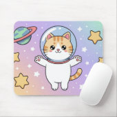 Kawaii Space Cat Astronaut Mouse Pad Muismat (Met muis)