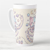 Kawaii Space Cat Drinking Boba Latte Mug Mok (Linkerhoek)