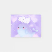 Kawaii Space whale en konijn sticky notes (Voorkant)