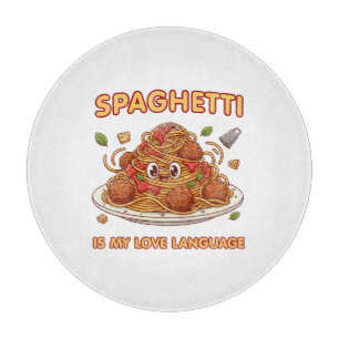 Kawaii Spaghetti Liefdestaal Kunst Snijplank
