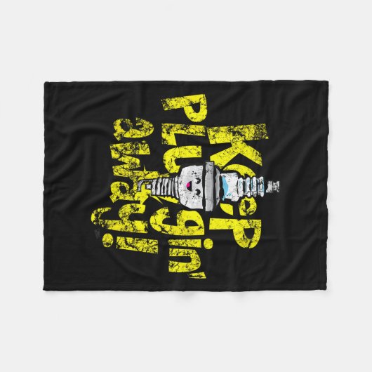 Kawaii Spark Plug Keep Pluggin Away Motivatie R Fleece Deken (Voorkant (Horizontaal))
