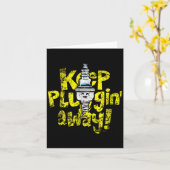 Kawaii Spark Plug Keep Pluggin Away Motivatie R Kaart (Gele Bloem)
