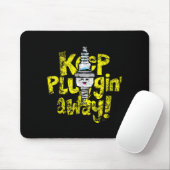 Kawaii Spark Plug Keep Pluggin Away Motivatie R Muismat (Met muis)