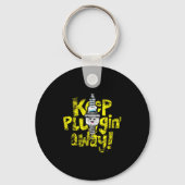Kawaii Spark Plug Keep Pluggin Away Motivatie R Sleutelhanger (Voorkant)