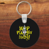 Kawaii Spark Plug Keep Pluggin Away Motivatie R Sleutelhanger (Voorkant)
