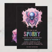 Kawaii Spider Halloween Verjaardagsfeest Kaart (Voorkant / Achterkant)