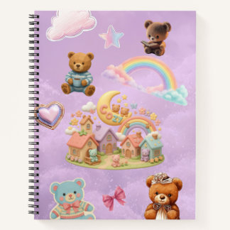 Kawaii Spiraalschrift Met Esthetische Vormgeving Notitieboek
