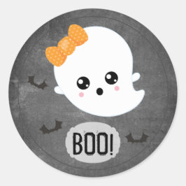 Kawaii spook Halloween Ronde Sticker