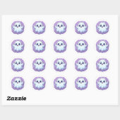 Kawaii spookachtig knutselsticker – Pastel Hallowe Ronde Sticker (Vel)