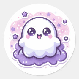 Kawaii spookachtige knutselstickers Mooie Hallowee Ronde Sticker