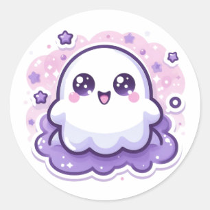 Kawaii spookambachtsticker Leuke Halloween decorat Ronde Sticker