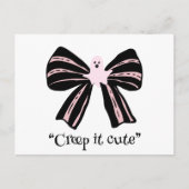Kawaii Spooky Bow, leuke Halloween Briefkaart (Voorkant)
