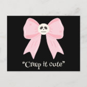 Kawaii Spooky Bow, leuke Halloween Briefkaart (Voorkant)