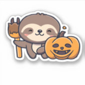 kawaii spooky luiaard Classic T-Shirt Sticker (Voorkant)