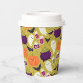 Kawaii Spooky Season To-Go Cup Papieren Bekers (Achterkant)