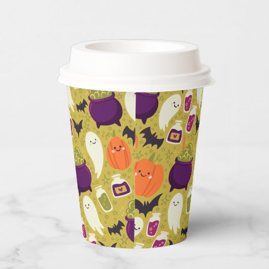 Kawaii Spooky Season To-Go Cup Papieren Bekers (Rechts)