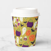 Kawaii Spooky Season To-Go Cup Papieren Bekers (Voorkant)