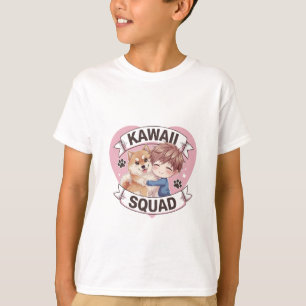 Kawaii Squad Shiba Inu Hondenliefhebber Chibi Art  T-shirt