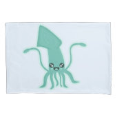 Kawaii Squid Kussensloop (Voorkant)