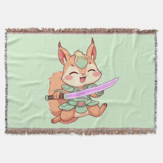 Kawaii Squirrel Samurai. Deken (Voorkant)