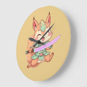 Kawaii Squirrel Samurai. Grote Klok (Hoek)