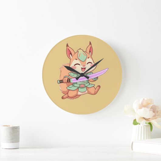 Kawaii Squirrel Samurai. Grote Klok (Huis)