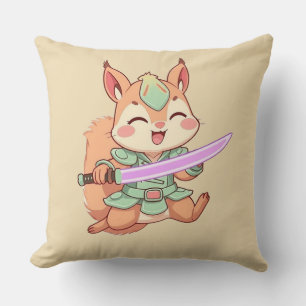 Kawaii Squirrel Samurai. Kussen