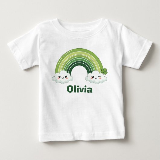 Kawaii St. Patrick's Day Groene Regenboog (Voorkant)