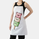 Kawaii Stacked Bear Ice Cream Illustration Schort (Insitu)