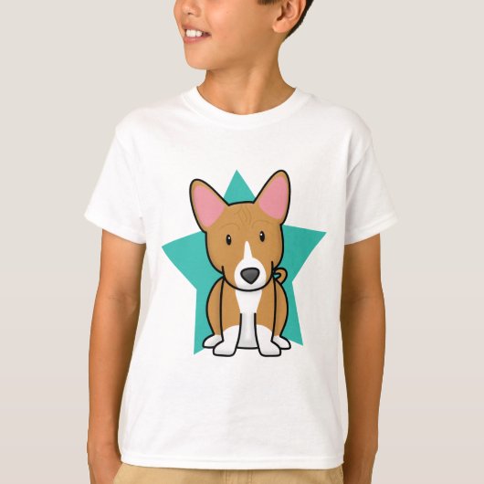 Kawaii Star Basenji Child's T-Shirt (Voorkant)