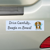 Kawaii Star Beagle Bumpersticker (Op auto)