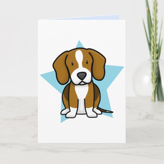 Kawaii Star Beagle Kaart (Voorkant)