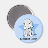 Kawaii Star Bedlington Terrier Magneet (Voorkant / Achterkant)