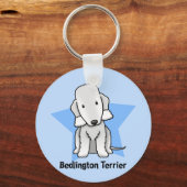 Kawaii Star Bedlington Terrier Sleutelhanger (Voorkant)