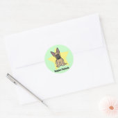 Kawaii Star Belgische Malinois Ronde Sticker (Envelop)