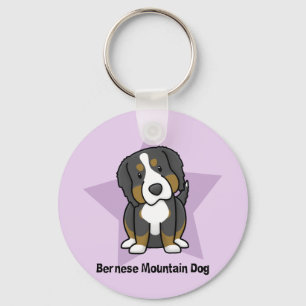 Kawaii Star Bernese Mountain Dog Sleutelhanger