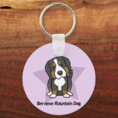 Kawaii Star Bernese Mountain Dog Sleutelhanger (Voorkant)