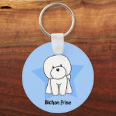 Kawaii Star Bichon Frise Sleutelhanger (Voorkant)